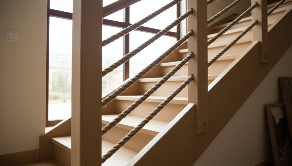 Découvrez étape par étape comment fabriquer un garde-corps d'escalier original et sécurisé en corde, pour un style unique et naturel dans votre intérieur.